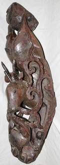 101359 CARVED WOOD CORBEL DEER H 12 L 38