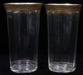 100197 CRYSTAL TUMBLERS 11 GOLD BAND H 7