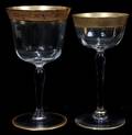100196 CRYSTAL SHERRY AND WINE GOBLETS 19 PCS H 5