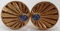 092234 14 KT YGOLD CUFFLINKS PAIR WBLUE SAPPHIRES