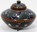 121354 CHINESE CLOISONN INCENSE BURNER C 1900 H 4