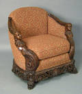 Carved bergere