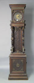 Victorian mahogany and brass mounted tall case clock