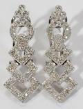 120239 60 CT DIAMOND EARRINGS WITH 14KT WHITE GOLD