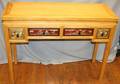 020295 CHINESE BLONDE WOOD CONSOLE TABLE