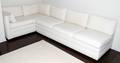012303 MODERN WHITE UPHOLSTERED SECTIONAL SOFA L 152