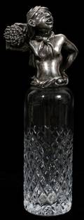 011358 CASSETTIITALIAN 925 SILVER  CRYSTAL DECANTER