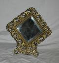 011357 CAST IRON MIRROR C 1900 H 18 W 17 OVERALL