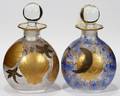 011354 CRYSTAL PERFUME BOTTLES TWO H 5 12