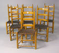 Set of six 3slat ladderback chairs