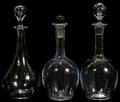 010261 BACARRAT CRYSTAL DECANTERS THREE H 1011