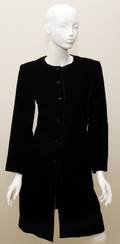 121381 CHANEL CREATIONS BLACK VELVET COAT