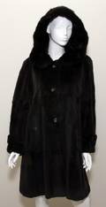 121374 BRICKERTUNIS FUR COAT WITH HOOD