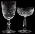 121345 HOLLOW STEM CRYSTAL STEMWARE 12 GOBLETS