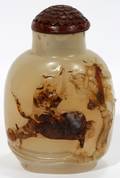 111354 CHINESE SHADOW AGATE SNUFF BOTTLE 19TH C