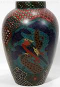 111342 CHINESE CLOISONN VASE C 1900 H 11 12