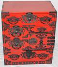 110279 JAPANESE RED LACQUERED TANSU CHEST 20TH C