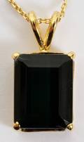 110255 14KT GOLD  950CT TOURMALINE PENDANT L 19