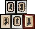 092270 AMERICAN SILHOUETTES FIVE 19TH C 3 12 X