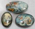121375 RUSSIAN LACQUER BOXES 3 INCL KHOLUI SCHOOL