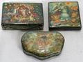 121370 RUSSIAN LACQUER BOXES 3 INCL KHOLUI SCHOOL