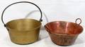 120275 COPPER AND BRASS POTS C1880 TWO
