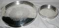 020339 ENGLISH SILVER PLATE TRAYS 2 PCS