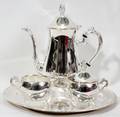 020335 SILVER PLATE COFFEE SERVICE FOUR PIECES