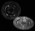 020328 CRYSTAL LUNCH PLATES 6 DIA 8