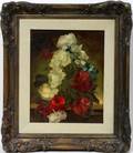 012351 GAROSSA OIL ON BOARD FLORAL STILL LIFE