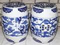 012339 CHINESE PORCELAIN BLUE ON WHITE GARDEN SEATS