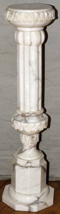 011373 MARBLE PEDESTAL H 42 DIA 10