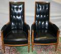 010304 MAHOGANY ARM CHAIRS H 43 W 25 D 30