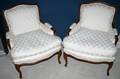 010303 FRENCH STYLE UPHOLSTERED ARM CHAIRS