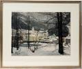 122337 LUIGI KASIMIR ETCHING CASTLE IN SNOW