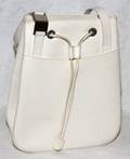 121413 GUCCI WHITE LEATHER SHOULDER BAG W 9 34
