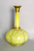 Art glass vase with gilt highlights