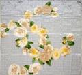 121401 CHANEL SILK CAMELLIA SCARF 34 X 34