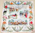 121404 HERMES CHANTILLY SILK SCARF 35 X 35