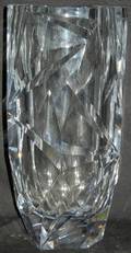 120298 KOSTA CUT CRYSTAL VASE H 10 12