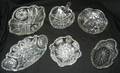 120297 CUT CRYSTAL CONDIMENT DISH GROUPING 6 PCS