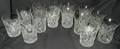 120296 CUT CRYSTAL WATER GLASS GROUPING 14 PCS