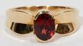 112362 14KT YELLOW GOLD  GARNET RING