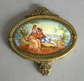 Painted porcelain plaque