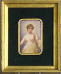 German painted porcelain plaque