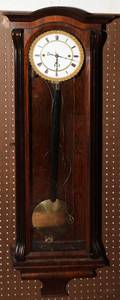 102362 VIENNA ROSEWOOD  LACQUER REGULATOR WALL CLOCK