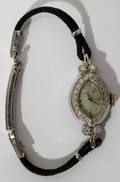 100242 HAMILTON LADYS DIAMOND  14KT WATCH