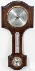 100265 MAHOGANY BAROMETER H 22