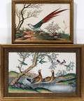 092336 PAINTINGS ON RICE PAPER TWO 19TH C 15 X 10