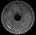 091400 CRYSTAL DISH WITH CUT DIAMOND PATTERN DIA 11